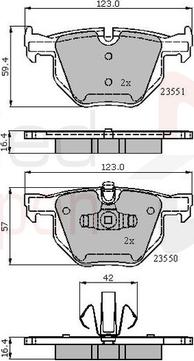 Comline ADB01671 - Kit pastiglie freno, Freno a disco autozon.pro