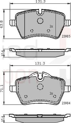 Comline ADB01673 - Kit pastiglie freno, Freno a disco autozon.pro