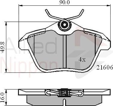 Comline ADB01095 - Kit pastiglie freno, Freno a disco autozon.pro