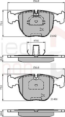 Comline ADB01096 - Kit pastiglie freno, Freno a disco autozon.pro