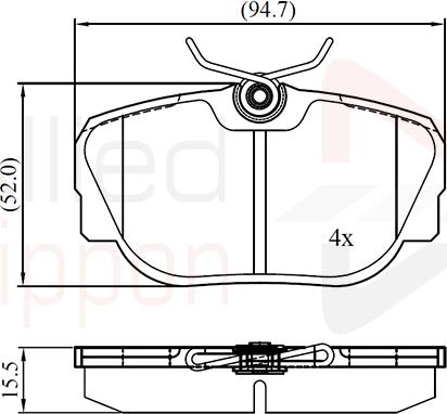 Comline ADB01093 - Kit pastiglie freno, Freno a disco autozon.pro