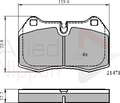 Comline ADB01097 - Kit pastiglie freno, Freno a disco autozon.pro