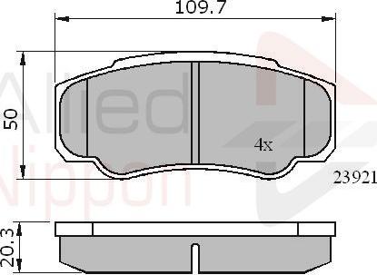 Comline ADB01042 - Kit pastiglie freno, Freno a disco autozon.pro