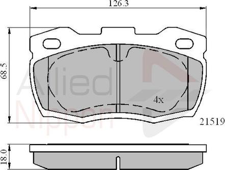 Comline ADB01052 - Kit pastiglie freno, Freno a disco autozon.pro