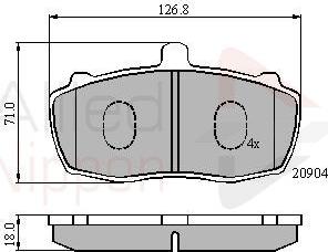 Comline ADB01066 - Kit pastiglie freno, Freno a disco autozon.pro