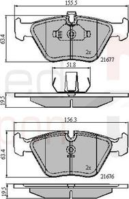 Comline ADB01010 - Kit pastiglie freno, Freno a disco autozon.pro