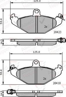 Comline ADB01081 - Kit pastiglie freno, Freno a disco autozon.pro