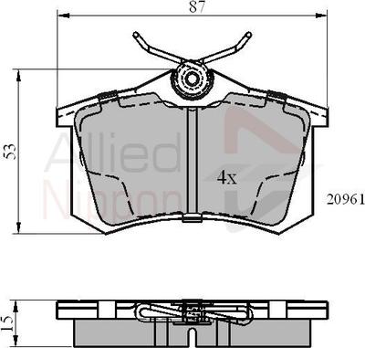 Comline ADB0108 - Kit pastiglie freno, Freno a disco autozon.pro