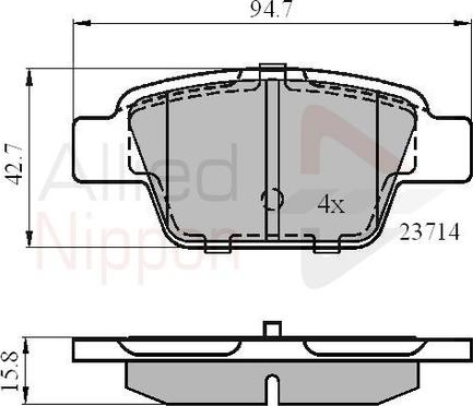 Comline ADB01039 - Kit pastiglie freno, Freno a disco autozon.pro