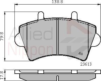 Comline ADB01035 - Kit pastiglie freno, Freno a disco autozon.pro