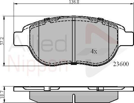 Comline ADB01038 - Kit pastiglie freno, Freno a disco autozon.pro