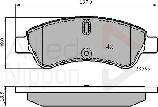 Comline ADB01033 - Kit pastiglie freno, Freno a disco autozon.pro