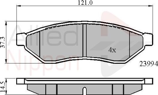 Comline ADB01190 - Kit pastiglie freno, Freno a disco autozon.pro