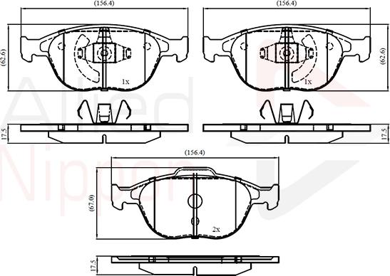 Comline ADB01150 - Kit pastiglie freno, Freno a disco autozon.pro