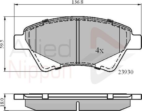 Comline ADB01160 - Kit pastiglie freno, Freno a disco autozon.pro