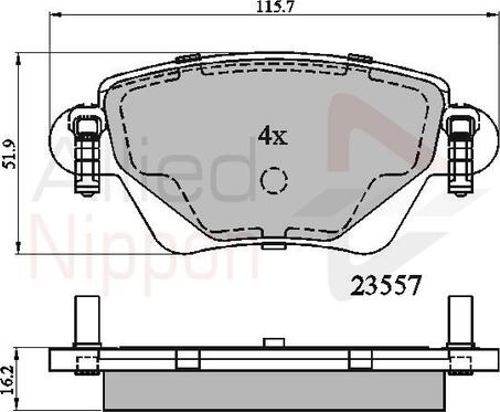 Comline ADB01114 - Kit pastiglie freno, Freno a disco autozon.pro