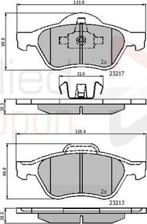 Comline ADB01115 - Kit pastiglie freno, Freno a disco autozon.pro