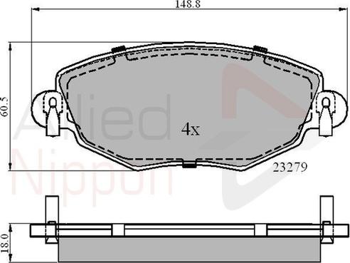 Comline ADB01110 - Kit pastiglie freno, Freno a disco autozon.pro