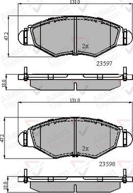 Comline ADB01131 - Kit pastiglie freno, Freno a disco autozon.pro