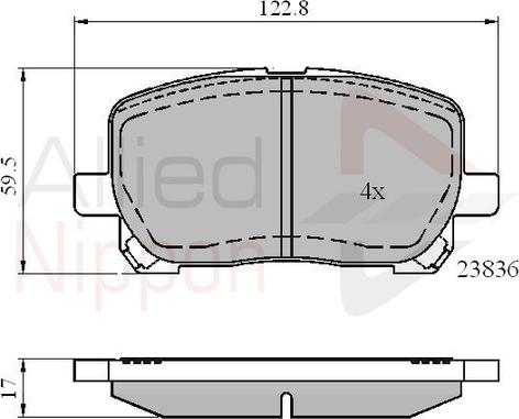 Comline ADB01132 - Kit pastiglie freno, Freno a disco autozon.pro