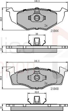 Comline ADB0180 - Kit pastiglie freno, Freno a disco autozon.pro