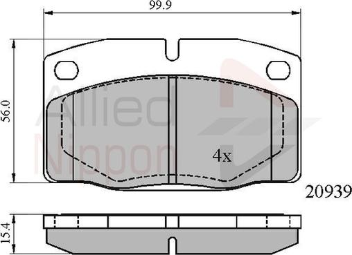 Comline ADB0135 - Kit pastiglie freno, Freno a disco autozon.pro