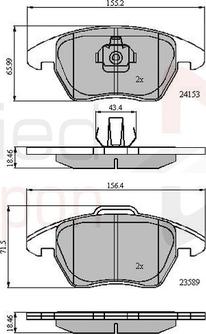 Comline ADB01308 - Kit pastiglie freno, Freno a disco autozon.pro