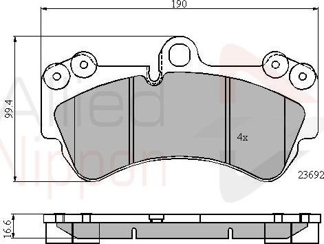 Comline ADB01314 - Kit pastiglie freno, Freno a disco autozon.pro