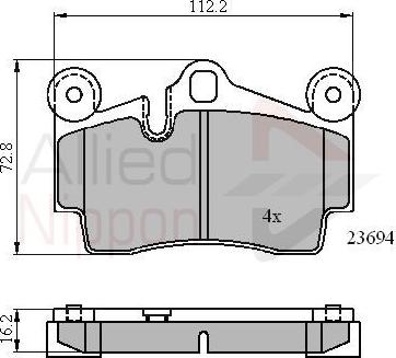 Comline ADB01316 - Kit pastiglie freno, Freno a disco autozon.pro