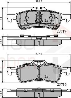 Comline ADB01317 - Kit pastiglie freno, Freno a disco autozon.pro