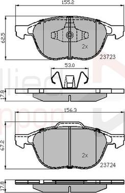 Comline ADB01323 - Kit pastiglie freno, Freno a disco autozon.pro