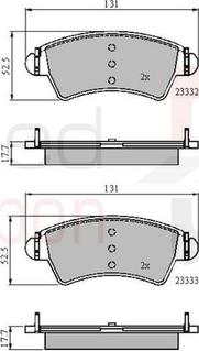 Comline ADB01260 - Kit pastiglie freno, Freno a disco autozon.pro