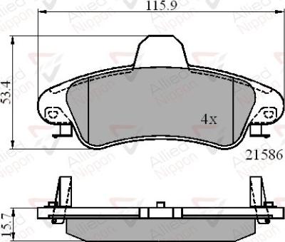 Comline ADB01235 - Kit pastiglie freno, Freno a disco autozon.pro