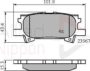 Comline ADB01279 - Kit pastiglie freno, Freno a disco autozon.pro