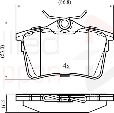 Comline ADB01797 - Kit pastiglie freno, Freno a disco autozon.pro