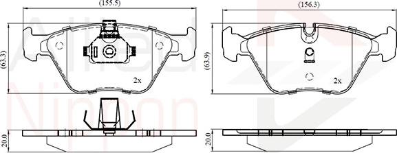 Comline ADB01744 - Kit pastiglie freno, Freno a disco autozon.pro