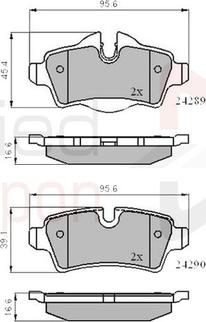 Comline ADB01759 - Kit pastiglie freno, Freno a disco autozon.pro