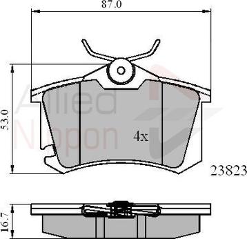 Comline ADB01761 - Kit pastiglie freno, Freno a disco autozon.pro