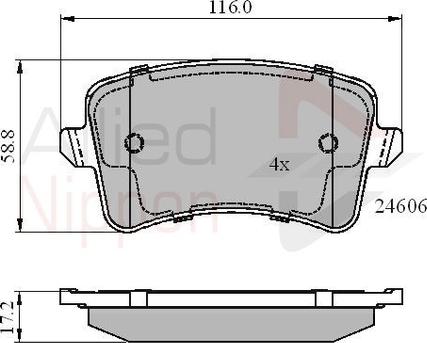 Comline ADB01709 - Kit pastiglie freno, Freno a disco autozon.pro