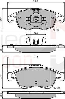 Comline ADB01719 - Kit pastiglie freno, Freno a disco autozon.pro