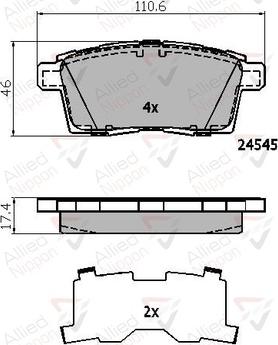 Comline ADB01731 - Kit pastiglie freno, Freno a disco autozon.pro