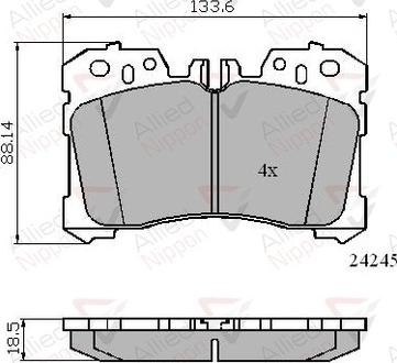 Comline ADB01733 - Kit pastiglie freno, Freno a disco autozon.pro