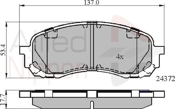 Comline ADB01778 - Kit pastiglie freno, Freno a disco autozon.pro