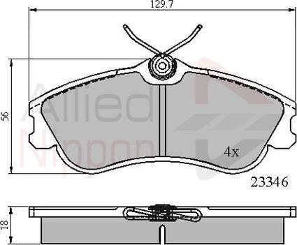 Comline ADB0892 - Kit pastiglie freno, Freno a disco autozon.pro