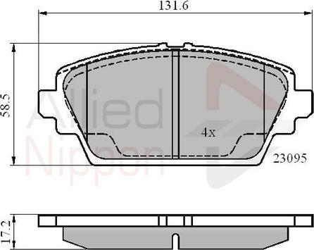 Comline ADB0802 - Kit pastiglie freno, Freno a disco autozon.pro