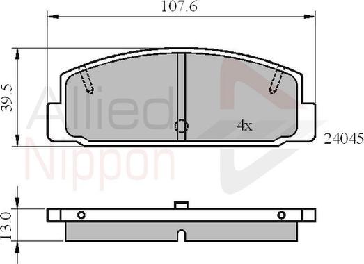 Comline ADB0819 - Kit pastiglie freno, Freno a disco autozon.pro