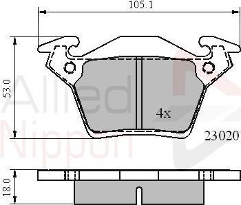 Comline ADB0888 - Kit pastiglie freno, Freno a disco autozon.pro