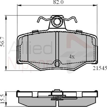 Comline ADB0878 - Kit pastiglie freno, Freno a disco autozon.pro