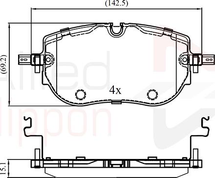 Comline ADB03412 - Kit pastiglie freno, Freno a disco autozon.pro