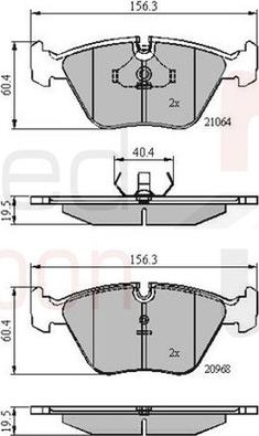 Comline ADB0358 - Kit pastiglie freno, Freno a disco autozon.pro